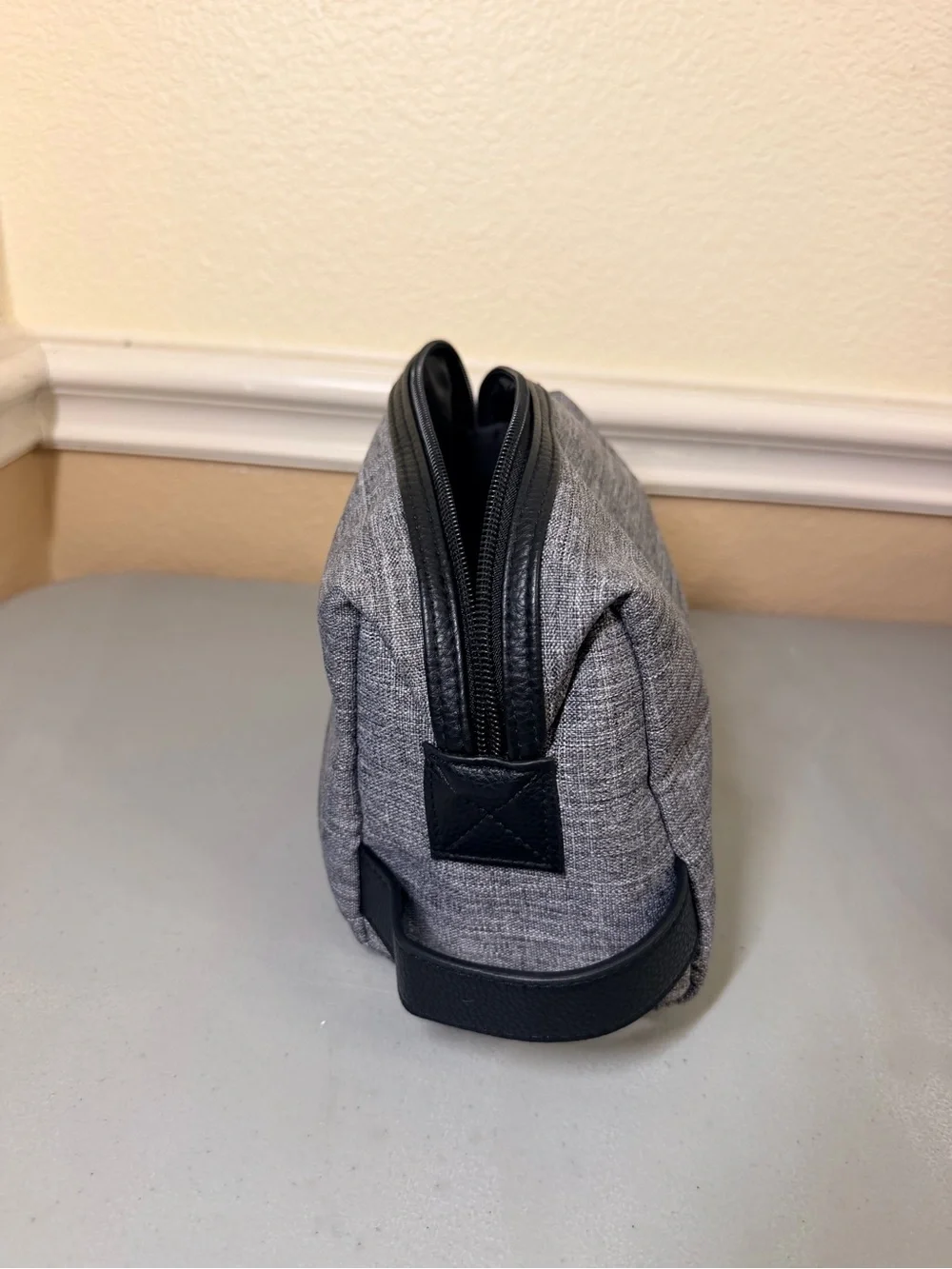 Jimmy Choo Gray Travel Tote and Toiletry Pouch